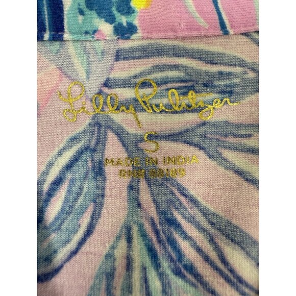 Lilly Pulitzer Winona Knit Tunic Top Just A Lil Jelly Floral Print Shirt Size S - Picture 3 of 10